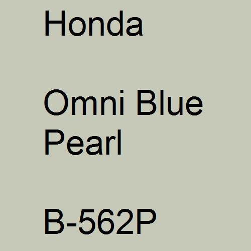 Honda, Omni Blue Pearl, B-562P.